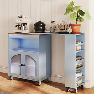41" Rolling Kitchen Island with Storage