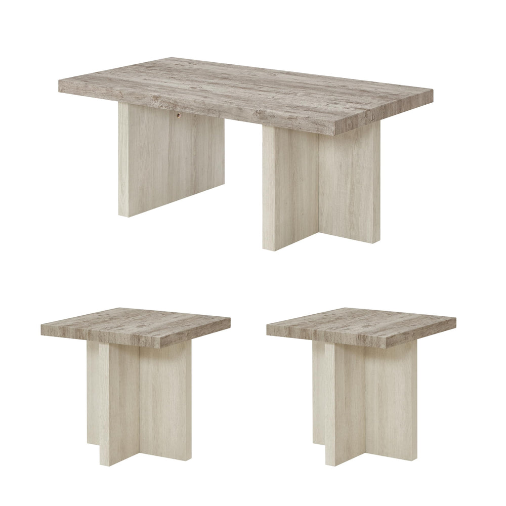 3-Piece Coffee Table Set with Two End Tables