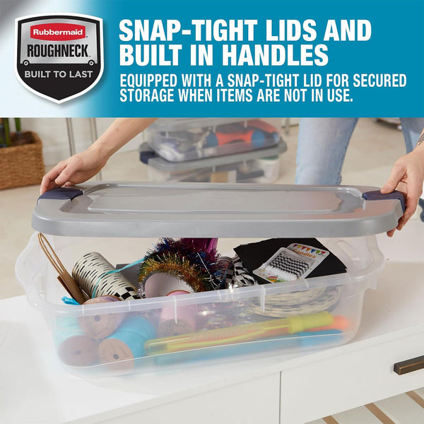 Clear Storage Totes with Snap-Fit Lids – Multi-Size Packs