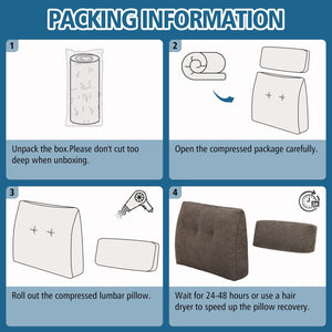 Dual-Layer Lumbar & Headrest Support Pillow Set
