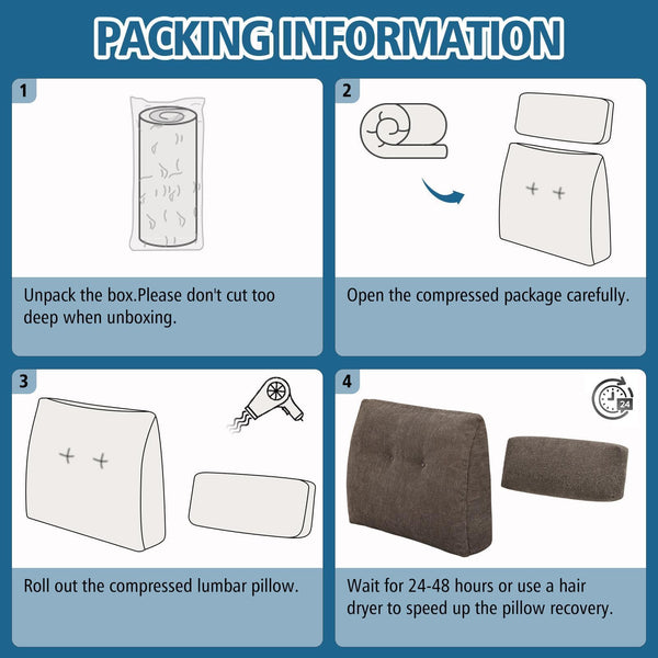 Dual-Layer Lumbar & Headrest Support Pillow Set