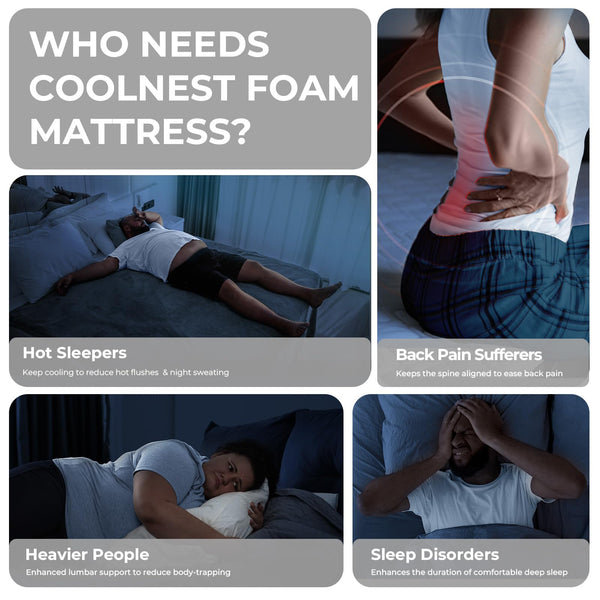 King Size Gel Memory Foam Mattress – Cooling, Pressure Relief, Multi-Size