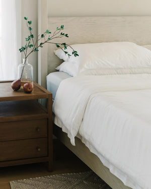 Twin Bamboo Duvet Cover Set – White