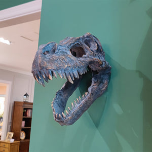 T-Rex Skull Wall Decor – Resin Dinosaur Head Trophy