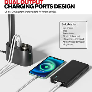 LED Desk Lamp with USB Charging Ports