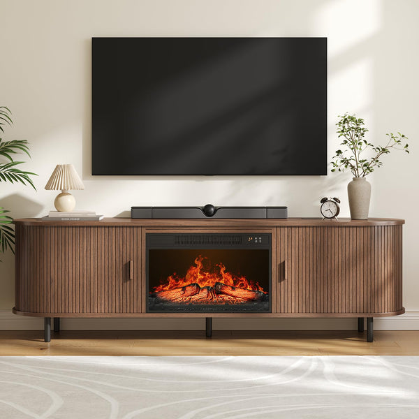 70.8" Fireplace TV Stand with 23" Electric Fireplace