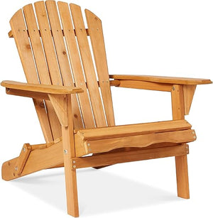 Folding Adirondack Chair – Outdoor Wood Lounge Chair