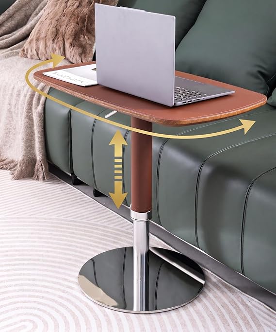 Adjustable Height 360° Swivel TV Tray Table