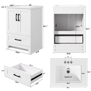 24-Inch Bathroom Vanity with Sink