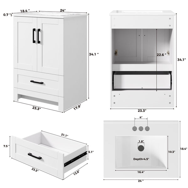 24-Inch Bathroom Vanity with Sink