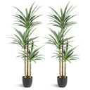 Artificial Agave Tree 5.3 Ft with 3 Trunks – Indoor Outdoor Fake Plant