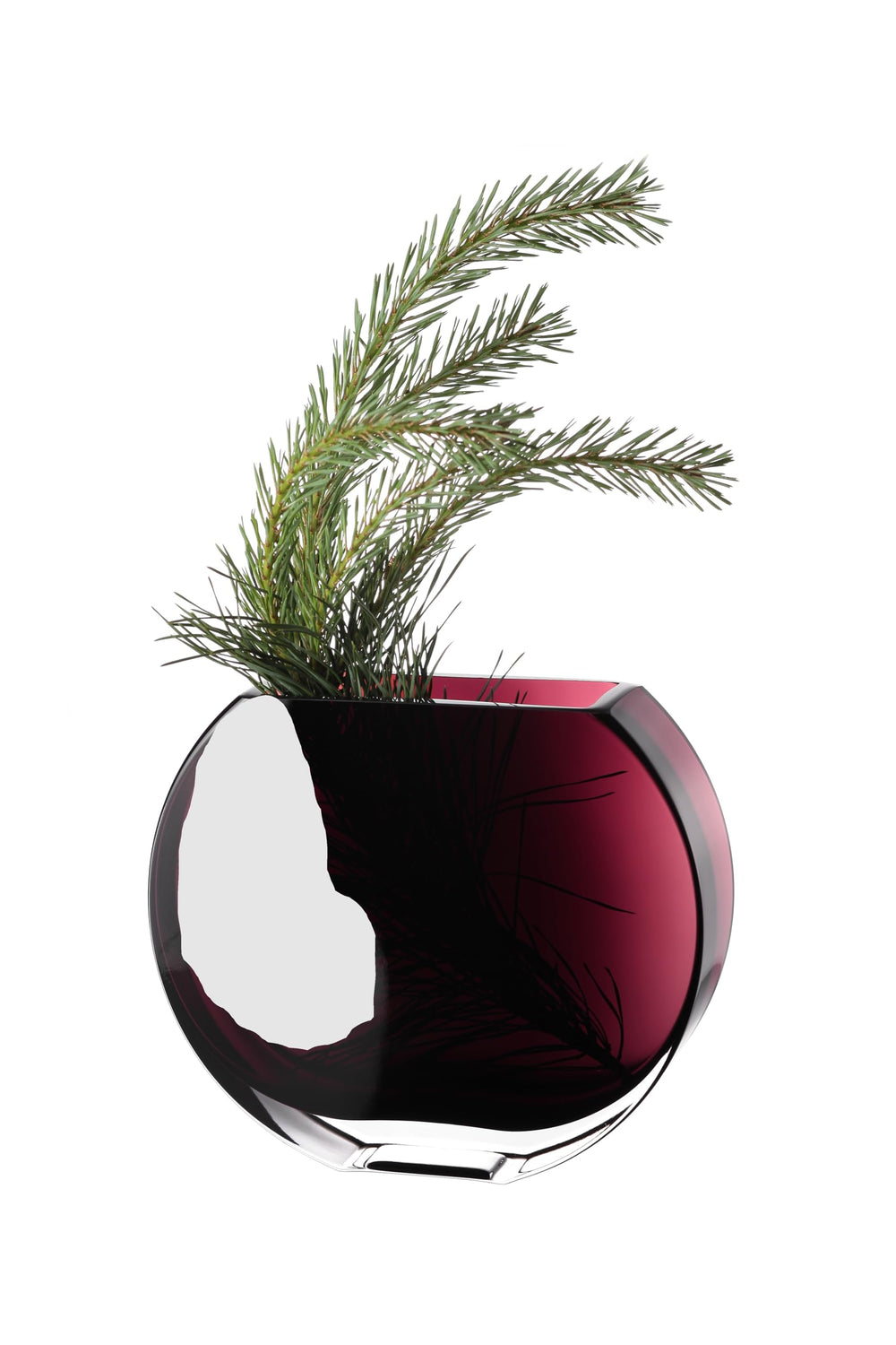Amethyst Round Glass Vase