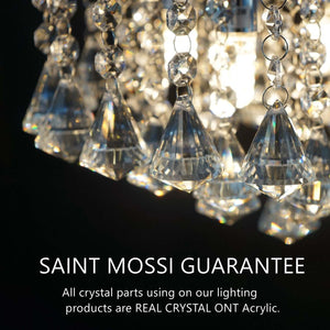 K9 Crystal Raindrop Chandelier – Modern LED Ceiling Light
