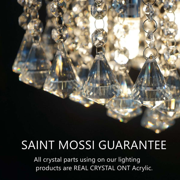 K9 Crystal Raindrop Chandelier – Modern LED Ceiling Light