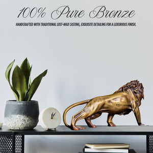 Bronze Lion Sculpture Figurine