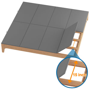 Metal Frame Bunkie Board with Foam Top — Foldable, Noise-Free Mattress Support