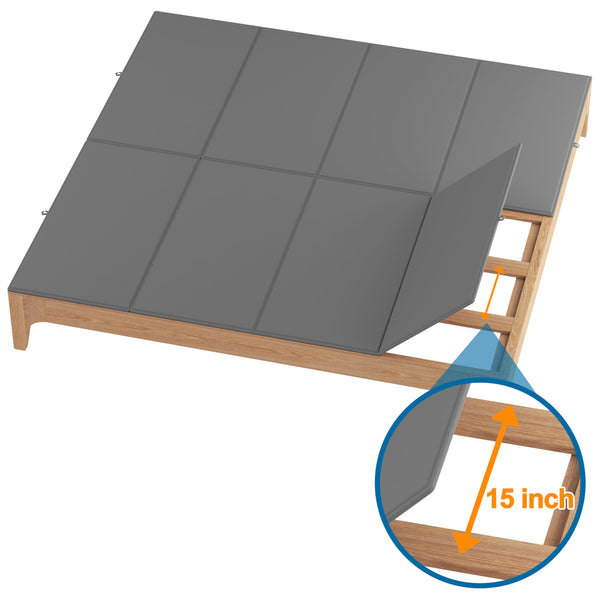 Metal Frame Bunkie Board with Foam Top — Foldable, Noise-Free Mattress Support
