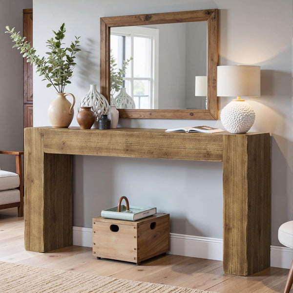 63-Inch Solid Wood Console Table