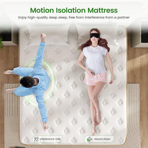 12 Inch King Size Hybrid Mattress with Gel Memory Foam & Pocket Springs