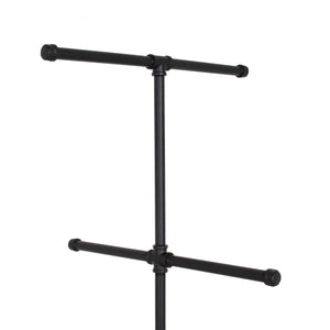 Industrial Pipe 4-Way Clothing Rack