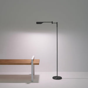 Dimmable LED Pharmacy Floor Lamp with Adjustable Swing Arm
