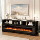 65" Fireplace TV Stand with 60" Crystal Electric Fireplace Insert