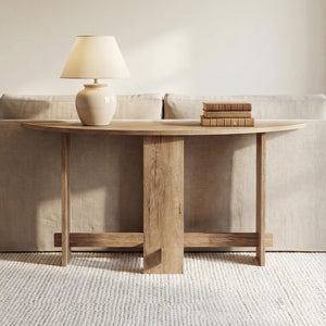 Half-Moon Console Table, 51" Entryway & Sofa Table