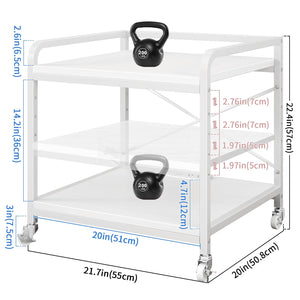 Under Desk Printer Stand with Power Outlet
