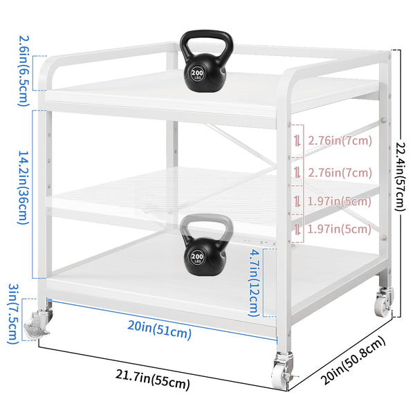 Under Desk Printer Stand with Power Outlet