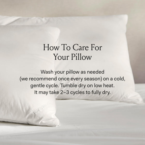 Down Alternative Bed Pillow – Organic Cotton Shell, Hypoallergenic Fill