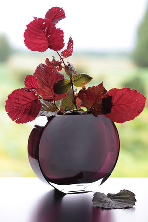 Amethyst Round Glass Vase