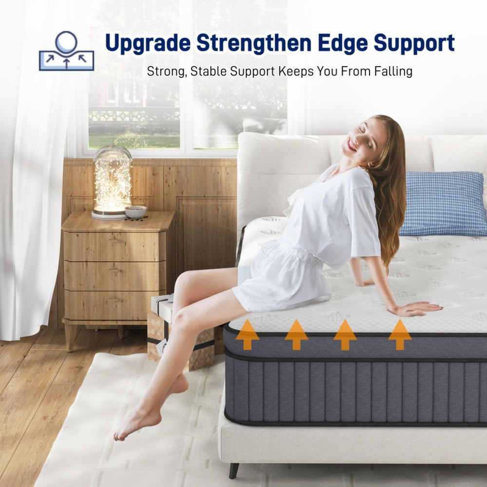 14" King Hybrid Mattress – Gel Memory Foam & Pocket Springs