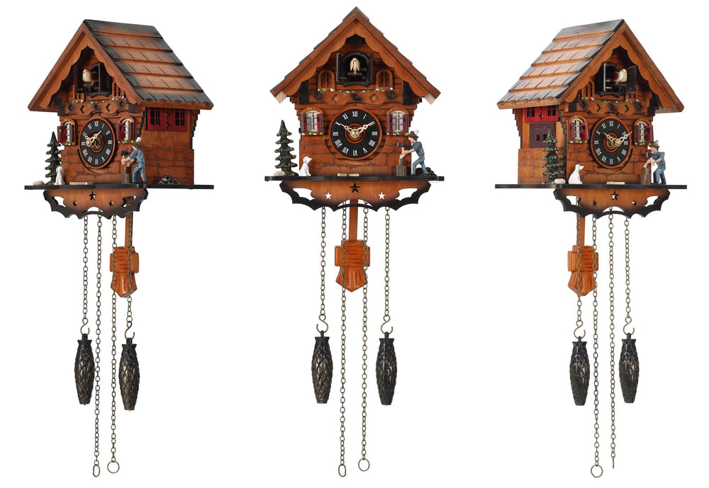 Wooden Cuckoo Wall Clock with Pendulum