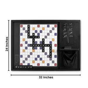 Oversized Magnetic Wall Word Game Board with Chalkboard & Storage