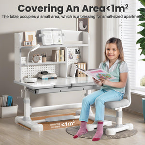 Kids Height-Adjustable Desk and Chair Set