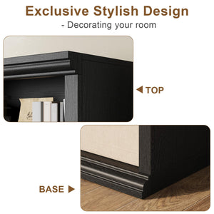 Extra Large Double Bookcase with 6 Shelves