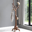 Freestanding Wood Coat Rack with 8 Hooks