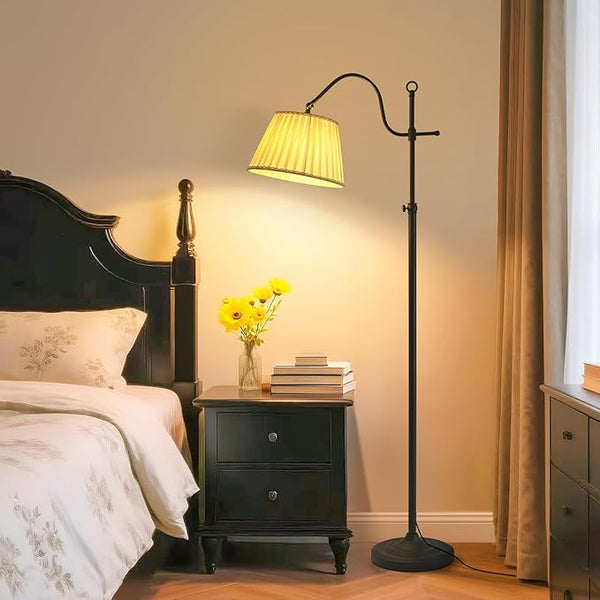 Smart Dimmable Floor Lamp with Fabric Shade