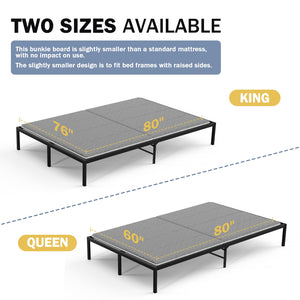 King Size Bunkie Board 76x80 – Heavy Duty Foldable Mattress Support