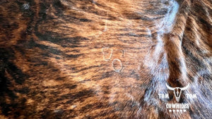 Dark Brindle Cowhide Rug 6x6