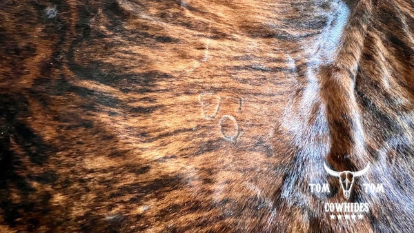 Dark Brindle Cowhide Rug 6x6