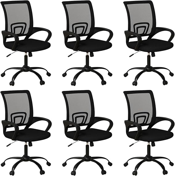 Mesh Office Chair Set, Ergonomic, Height Adjustable, 360° Swivel