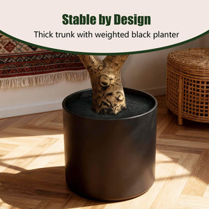 Artificial Olive Tree – Indoor Faux Plant with Black Pot