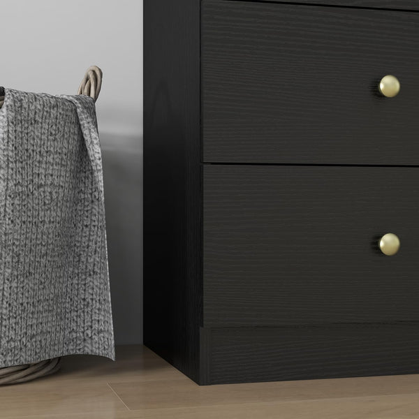 6-Drawer Vertical Dresser with Gold Handles