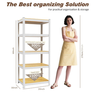 5-Tier Heavy Duty Metal Storage Shelving Unit