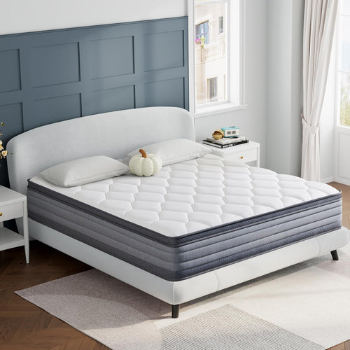 12-Inch Hybrid Mattress | Gel Memory Foam & Pocket Springs | Medium Firm