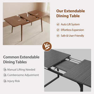 Solid Wood Extendable Dining Table – Seats 4 to 8