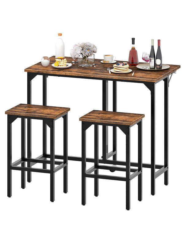 Folding Bar Table and 2-Stool Set