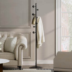 Metal Coat Rack Freestanding with 7 Hooks