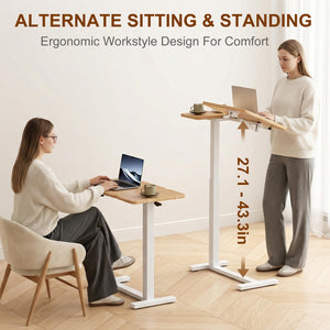 Adjustable Overbed Table with Wheels